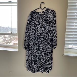 White and black Loft Dress — Great for work/business dress